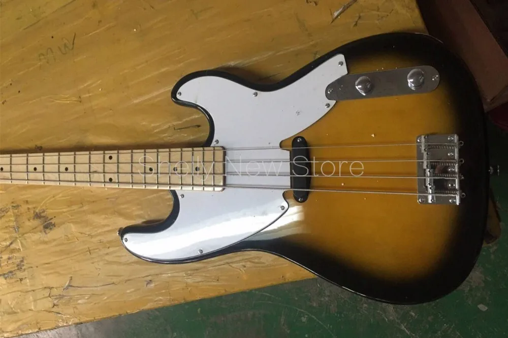 Шелли новый магазин Заводская Продажа sunburst 3ts color P/J bass 4 струны электробас гитара