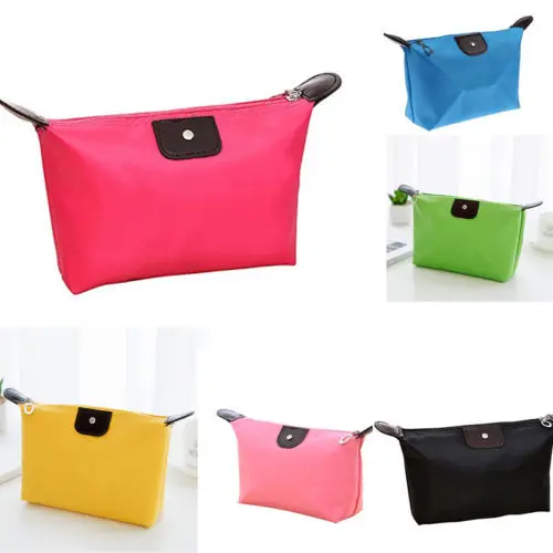 Pure Color Waterproof Cosmetic Bag Portable Traveling Makeup Case Storage Cheap And Affordable Pouch Purse Handbag Fashionable | Дом и сад