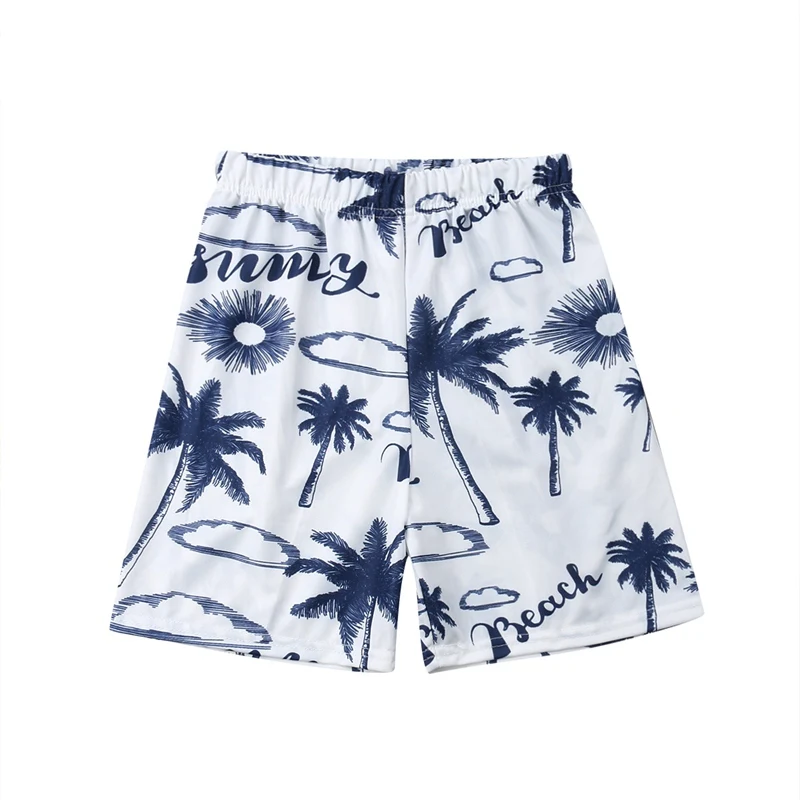 Kids Boys and Men Printed Beach Swimwear Shorts Parent-child Swimsuit Swimming Trunks | Спорт и развлечения