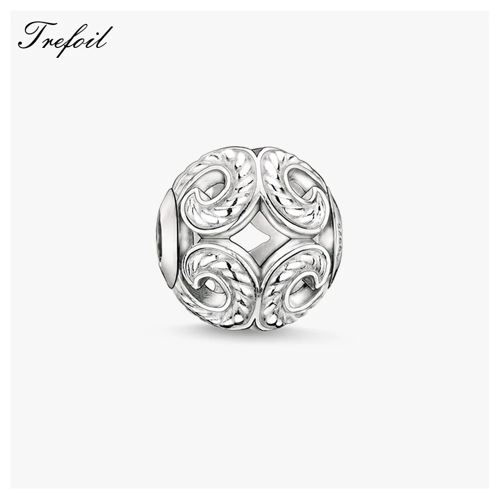 

Charm Beads White Wave,2018 Fashion Jewelry Trendy Silver Jewelry For Women and Men Fit Bracelet Necklace