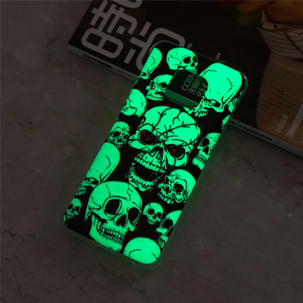 For Huawei Mate 20 Pro Case Luminous Cute Cartoon Unicorn Flower Glow in the Dark Soft TPU Silicone | Мобильные телефоны и