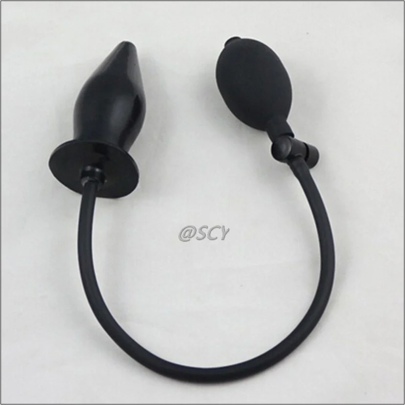 Sex Black Pneumatic Vibration Butt Plug Massager Expansion Inflatable Toy Dropshipping | Красота и здоровье
