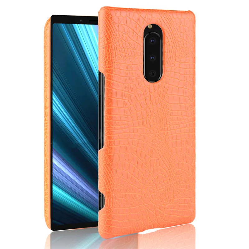 Чехол для Sony Xperia XZ 4 с крокодиловой текстурой Жесткий из поликарбоната + задняя