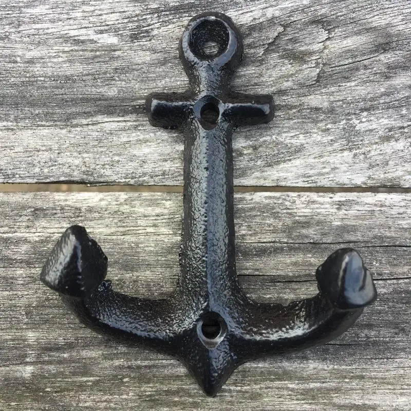 Metal Anchor Style Hooks Wall Door Mounted Clothes Towel Hat Key Hanger andcrafted classic antique cast iron | Дом и сад