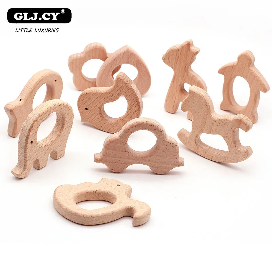 Детские деревянные зубцы 10 шт. для ухода за зубами животных в виде цветов форме