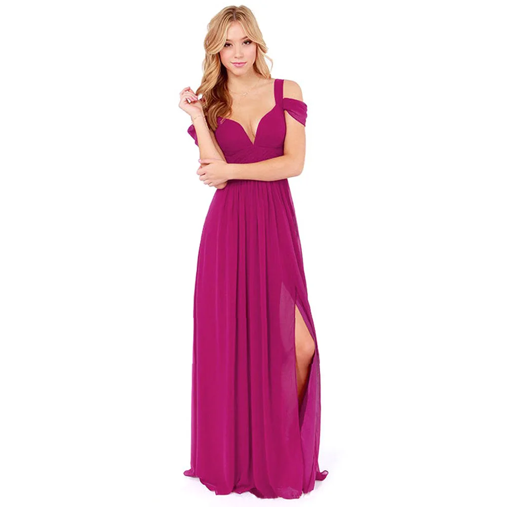 Летнее Стильное женское платье шифоновое длинное элегантное богемное пляжное