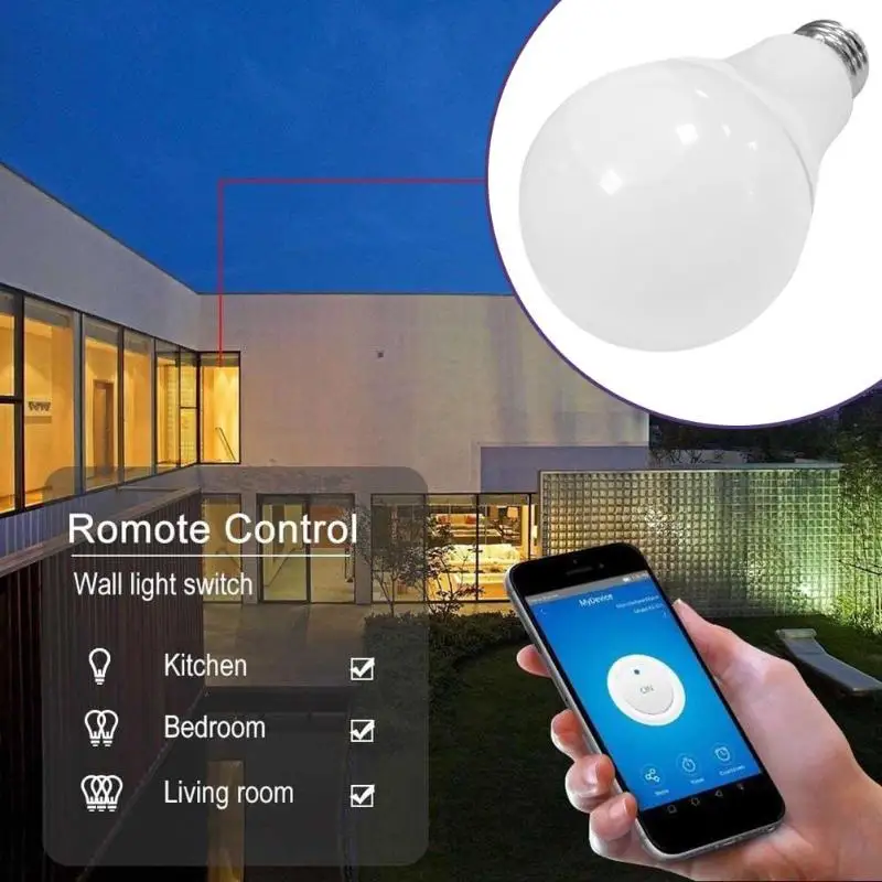 Беспроводная WiFi E26/E27 умная лампочка Alexa/Google Home APP дистанционное