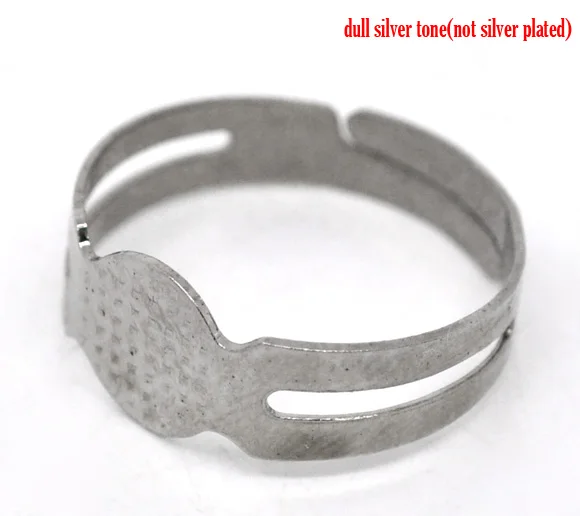 DoreenBeads 50 серебристый цвет регулируемый размер кольца 16 7 мм (B14823) yiwu|jewelry mean|jewelry