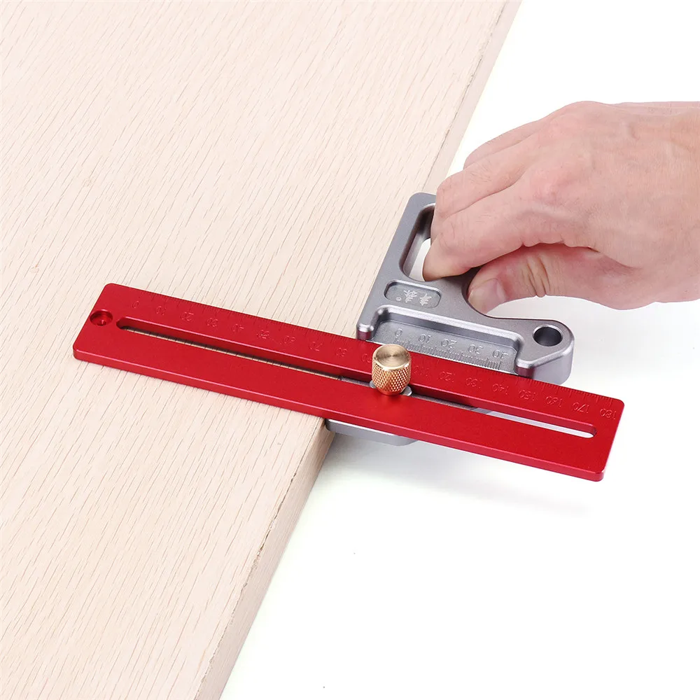 

Woodworking Angle Ruler 45/90 Degree Ruler Scribe Gauge Measuring Tool