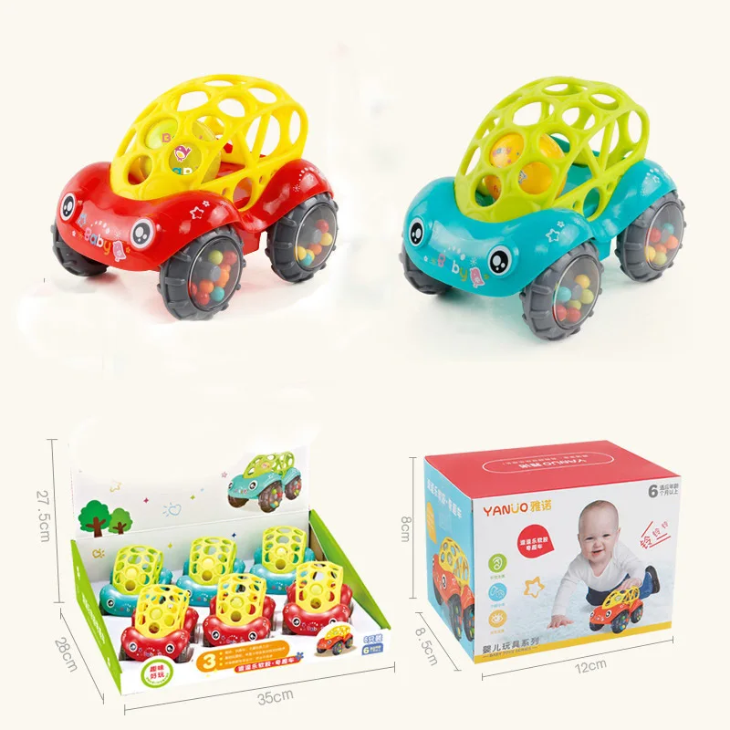 Малыш автомобиль детские колокольчики держать мягкую игрушку carbaby рука catch мяч
