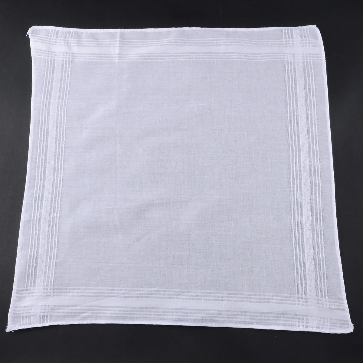 5 шт. белый карманный хлопковый однотонный носовой платок Hankie Hanky с полосой для