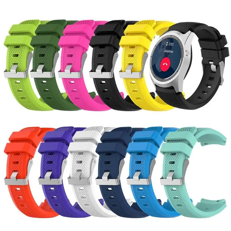 Мягкий силиконовый ремешок для смарт часов ZTE Quartz ZW10 LG W100/LG W110 Samsung gear S3/Gear2