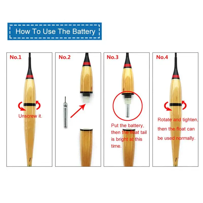 5 шт. электронные плавающие батарейки для рыбалки CR425 литиевые контактные