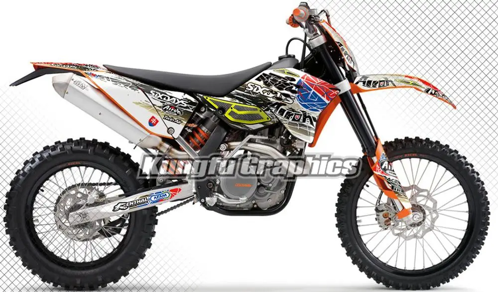 Набор наклеек KUNGFU GRAPHICS MX для мотокросса KTM 125 200 250 300 400 450 530 525 EXC мотоциклов и
