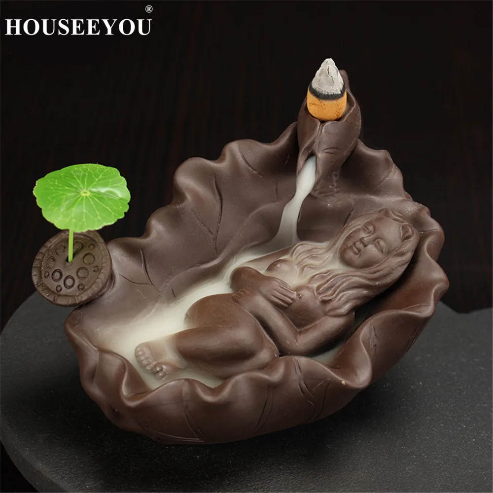 Курильница Backflow керамическая подставка для благовоний ванной ароматический дым