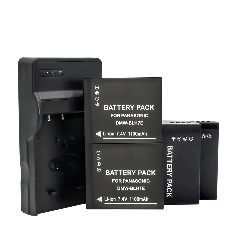 4 Pack DMW BLH7E BLH7PP батарея + USB зарядное устройство для камер Panasonic Lumix DMC GM1 GM5 GF7 GF8 DSLR