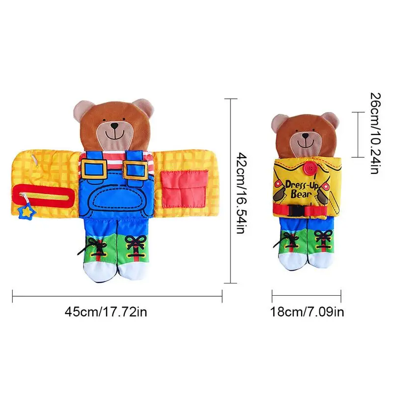 

Children Learn To Dress Dolls Toy Puzzle Cloth Book Smooth Comfortable Children Educational Toy Mind And Hand Dress Toy