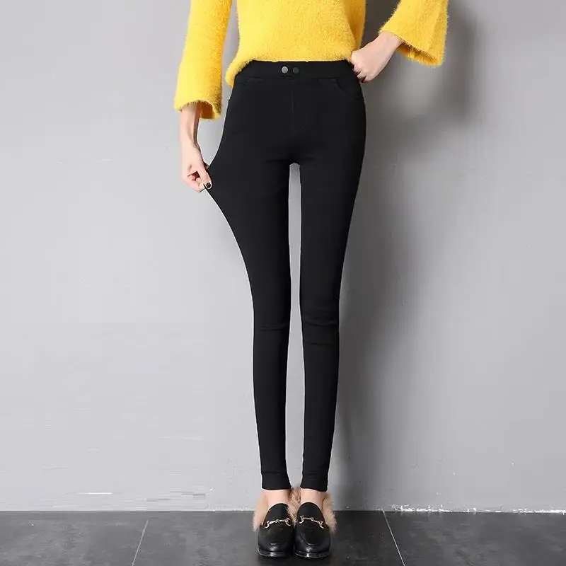 Высокая Талия Pantalon Повседневное Broeken Женщина Calca Feminina Dames Broek Pantaloni осень Hiver зимние