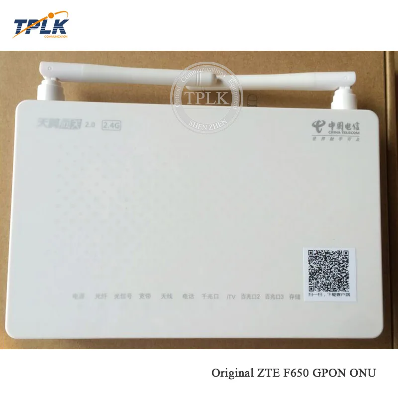 GPON F650 ONU ONT с 1GE + 3FE 1USB 1WiFi английская версия DC/12V 2 4G Китайский телекоммуникационный