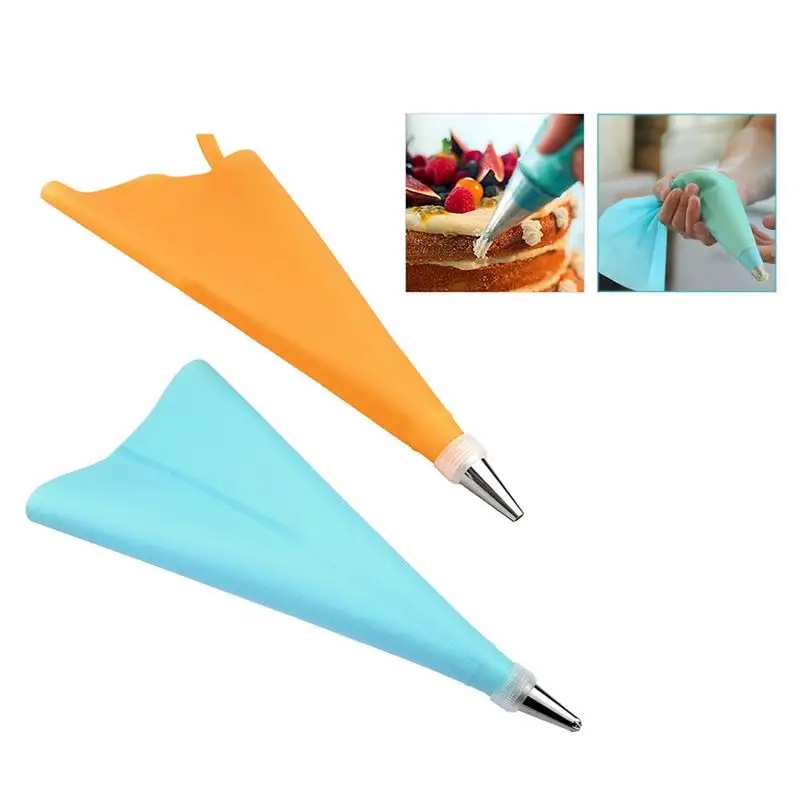 Кондитерский мешок для крема силиконовый 16 шт. в наборе + насадки из нержавеющей