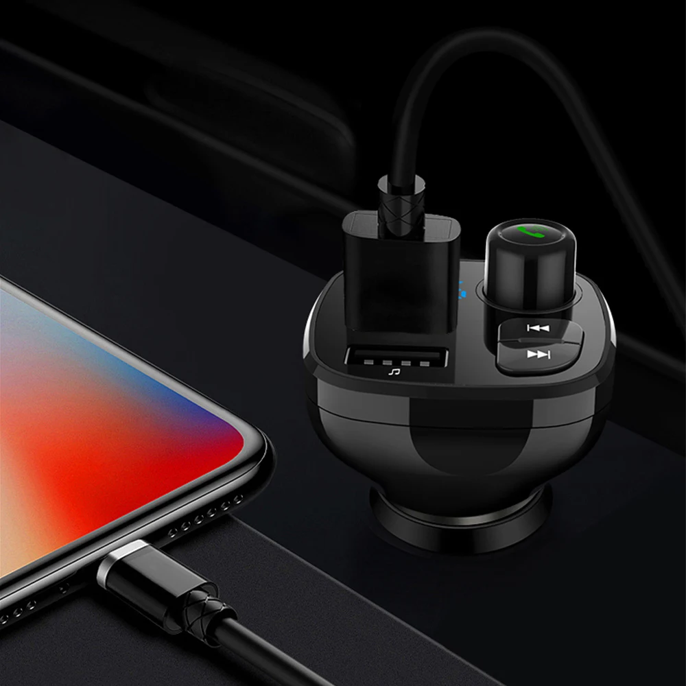 Автомобильный двойной USB FM передатчик плеер светодиодный дисплей автомобильное