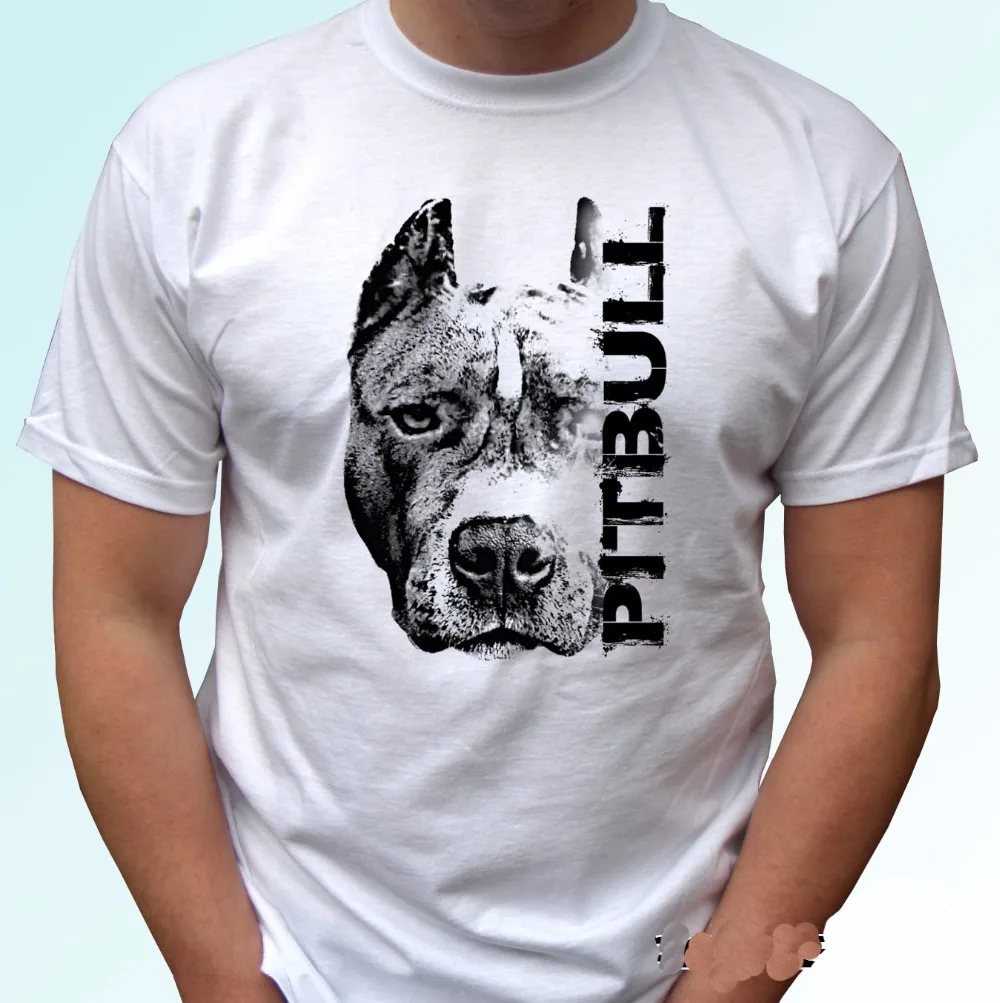 2017 брендовая футболка Homme Tees с принтом Мужская Harajuku Pitbull Head Dog Pit Bull Top Tee дизайн