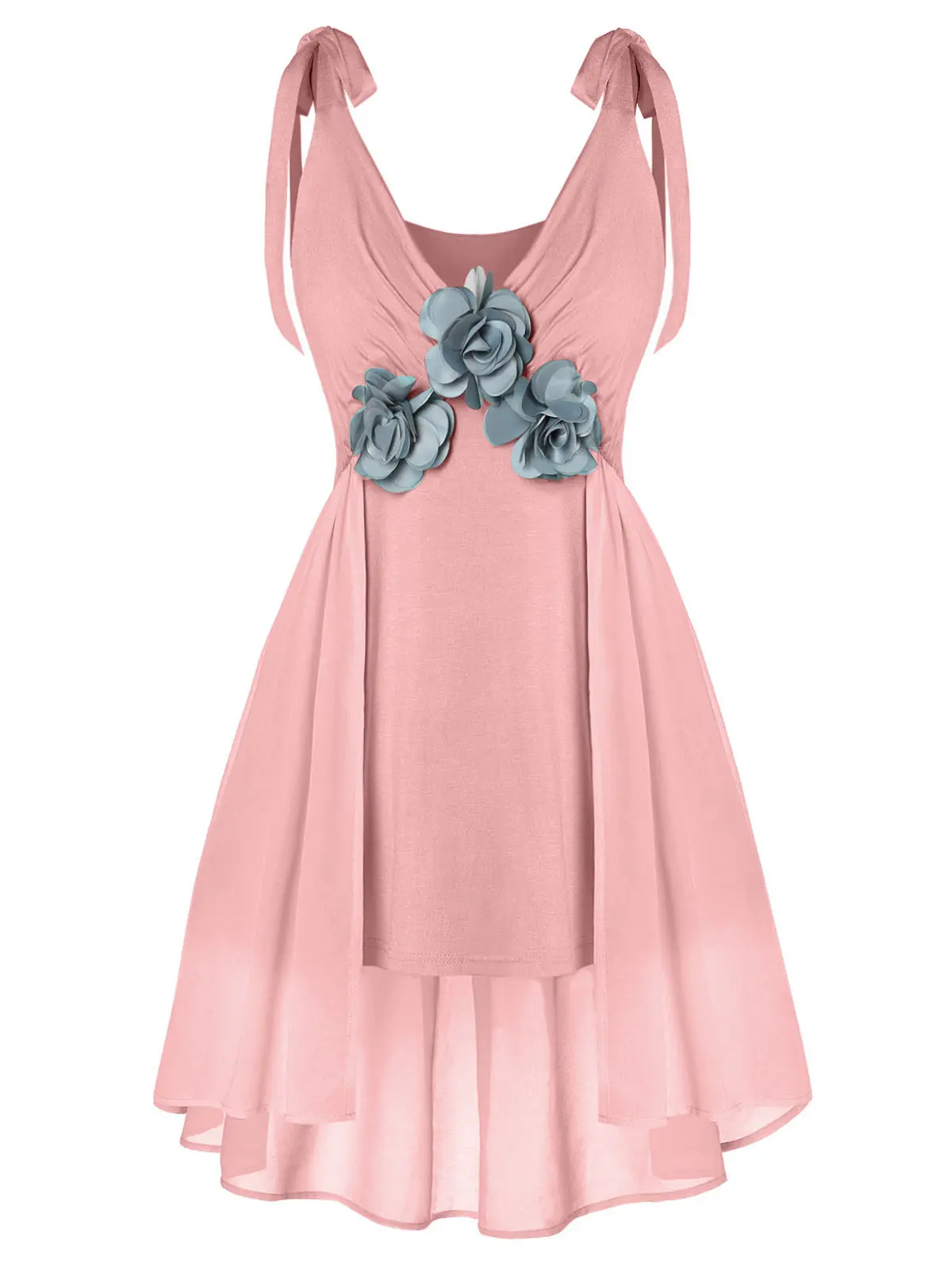 Wipalo Summer Fashion Women Tank Top Plus Size Plunge Flare Casual Sleeveless Flowers Long Ladies Tops Tees Big | Женская одежда
