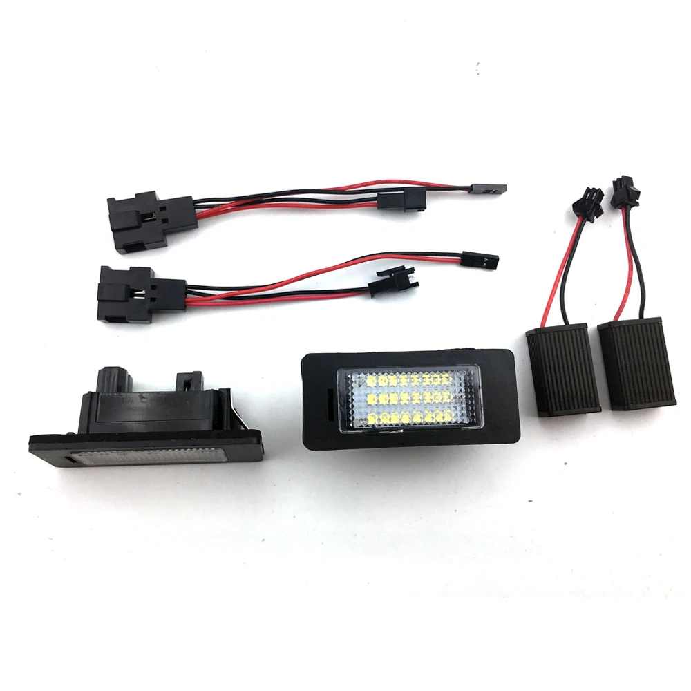 

Car LED License Number Plate Light Lamp 2Pcs 12V Fit for Audi A1 2011~ A4(B8) A7 5d Sportback 2011~ Q5(08-10)/A4 4D/5D