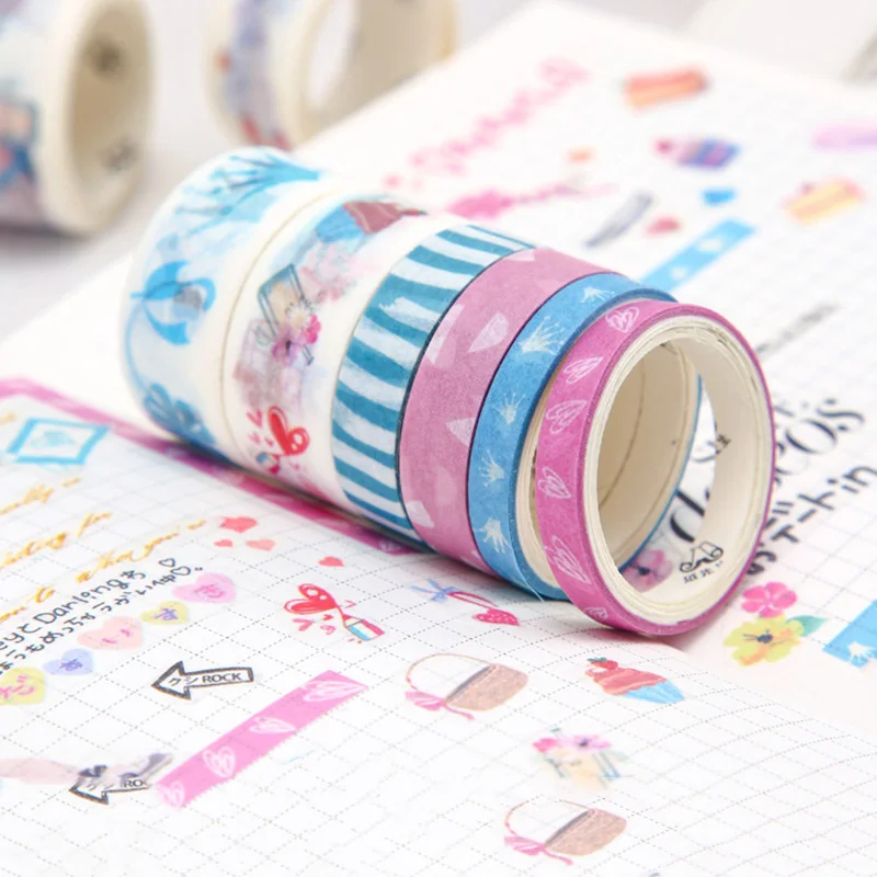 10 шт./лот Kawaii животные васи лента синий океан декоративный клей Diy Скрапбукинг