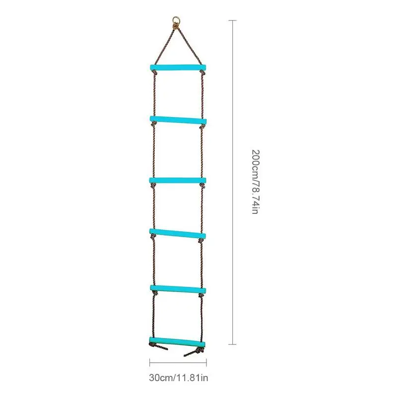 

Climbing Rope Ladder 6-Speed Plastic Climbing Rope Ladder 2 Meters Swing Set Accessory Swing Slide Swing Children Outdoor Toy