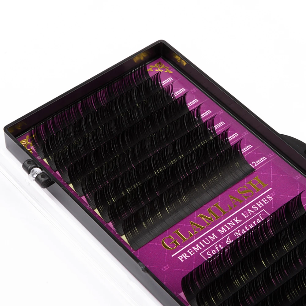 GLAMLASH 2 шт./партия синтетические норковые ресницы для наращивания 16 линий