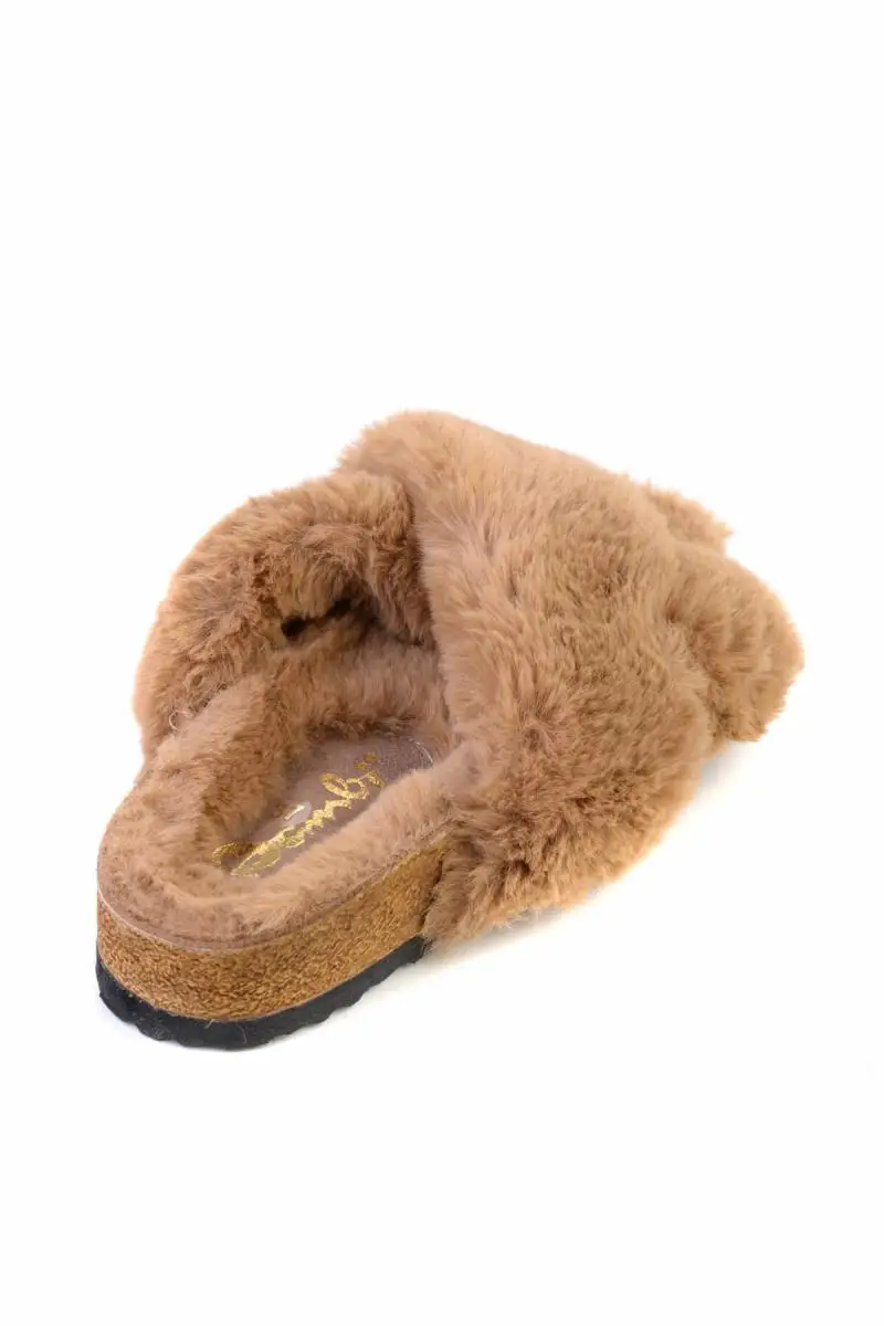 Женские тапочки Bambi Tan F0343768097 | Обувь