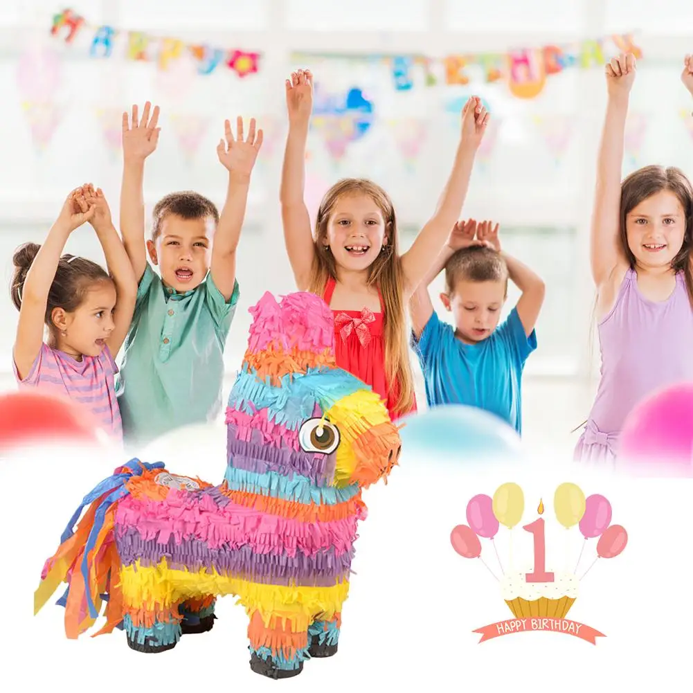 Осел Pinata Дети День рождения Тематические вечерние поставки украшения игра