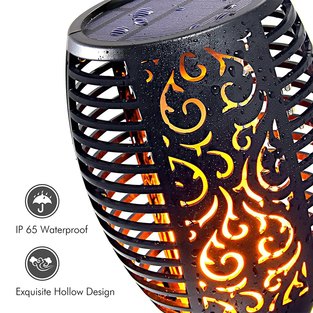 Открытый сад пейзаж Водонепроницаемый мерцающее пламя Солнечный фонарь Газон