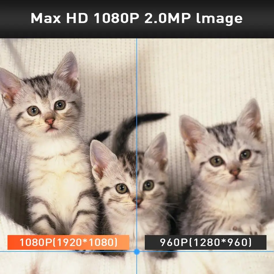 Hiseeu 2MP HD Беспроводная 1080P IP камера Wifi робот безопасности ночного видения сеть