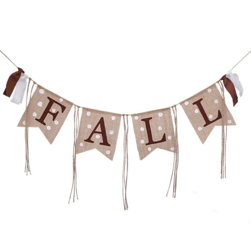 

1 Set New Fall Theme Banner Wedding Party Hanging Decoration Bunting String Flag Party Decoration