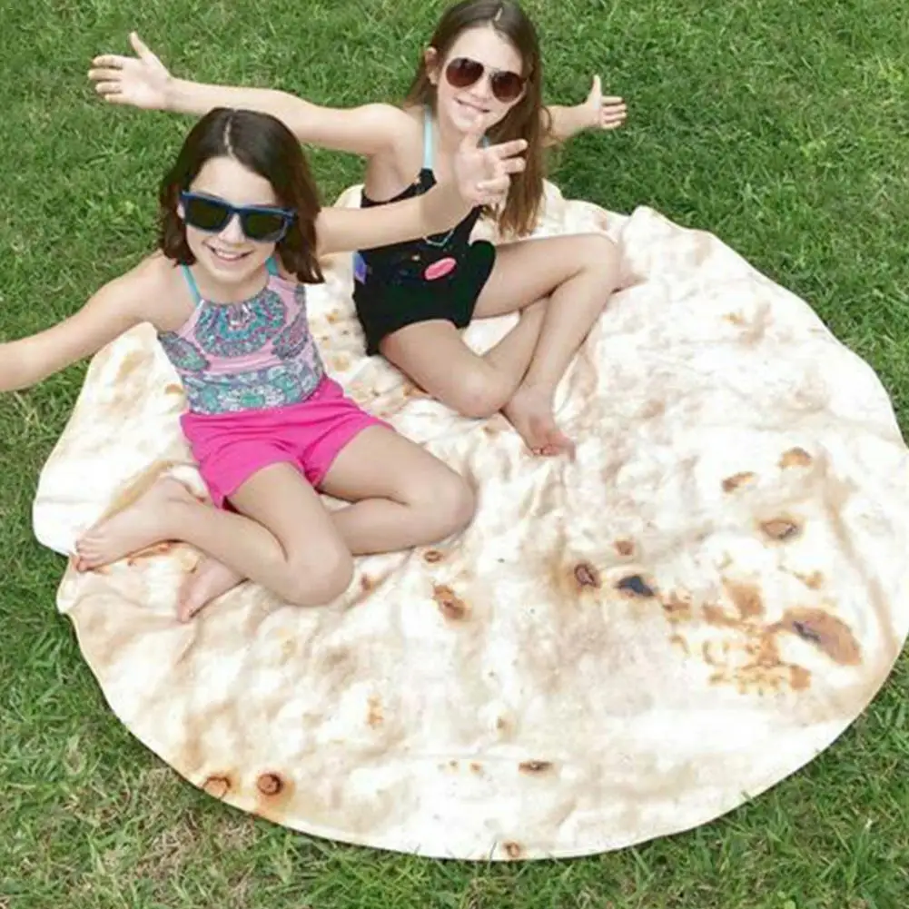 Комфортное одеяло Burrito 1 шт. идеально круглое покрывало Tortilla для