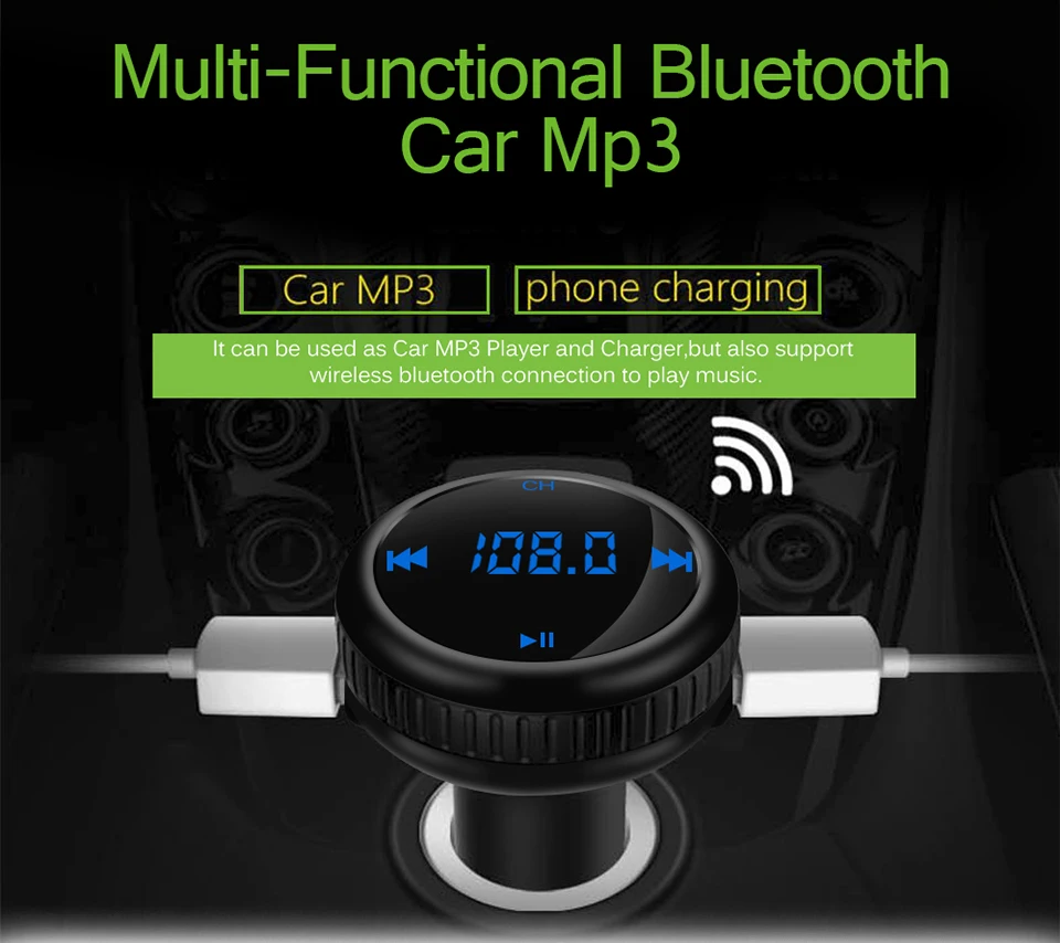 Автомобильный MP3 FM передатчик приложение GPS автомобильный Finder Locator Bluetooth комплект