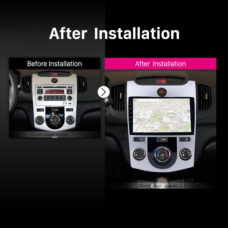 Seicane Android 8 1 9 &quot2 Din Стерео GPS навигация Quad 4 ядра Wifi автомобильное радио для 2008 2009 2010