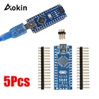 5 шт. Nano Mini USB с Загрузчиком совместимый контроллер Nano 3,0 Для Arduino CH340 USB-драйвер Nano v3.0 16 МГц ATMEGA328P