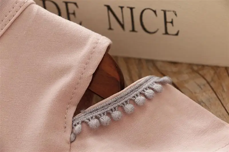 Комплект для девочек летняя хлопковая Футболка одежда с короткими рукавами