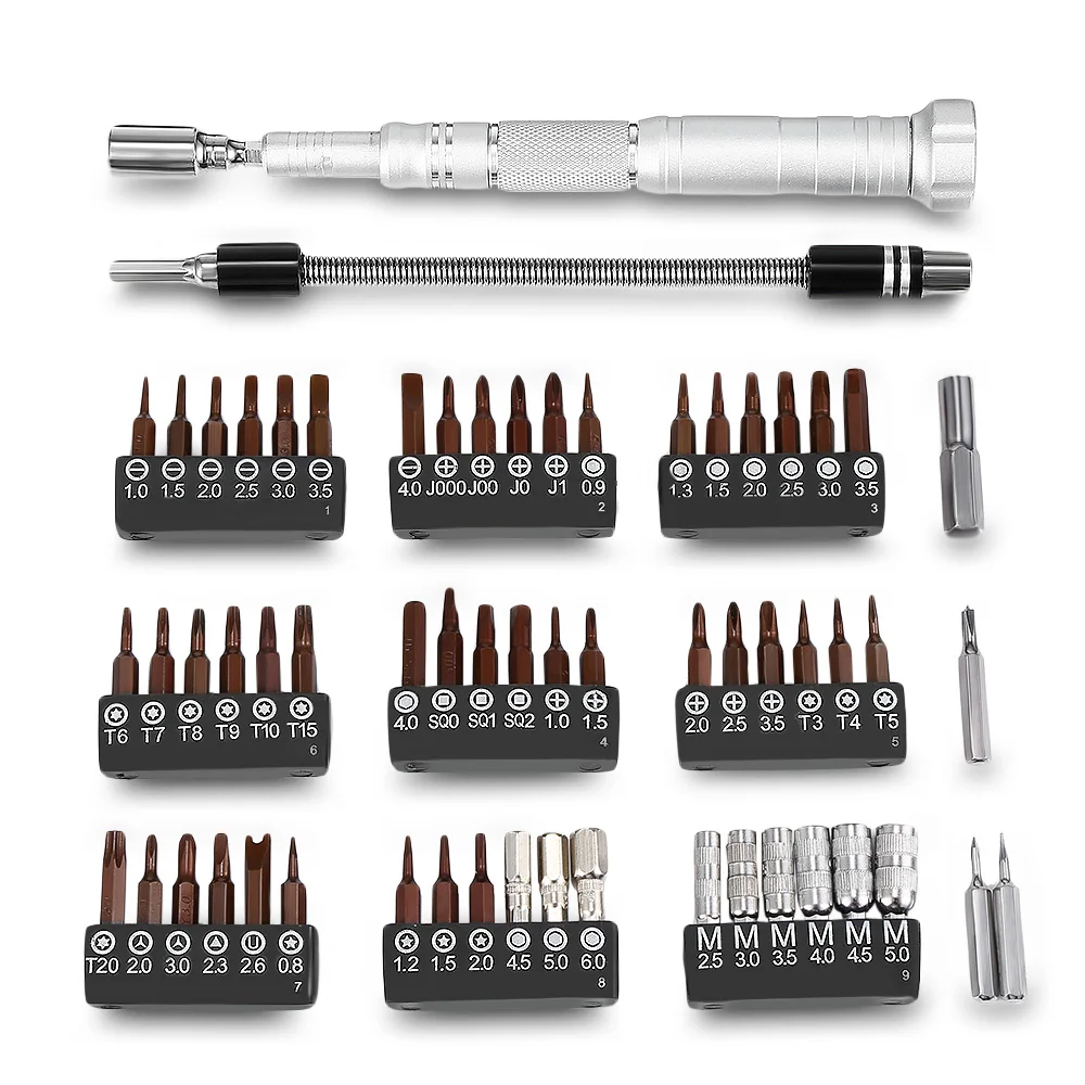JM - 8166 61 In 1 Screwdriver Set Repair Tool With Precision Driver Portable Multifunctional Hand Sets For Repairing | Инструменты
