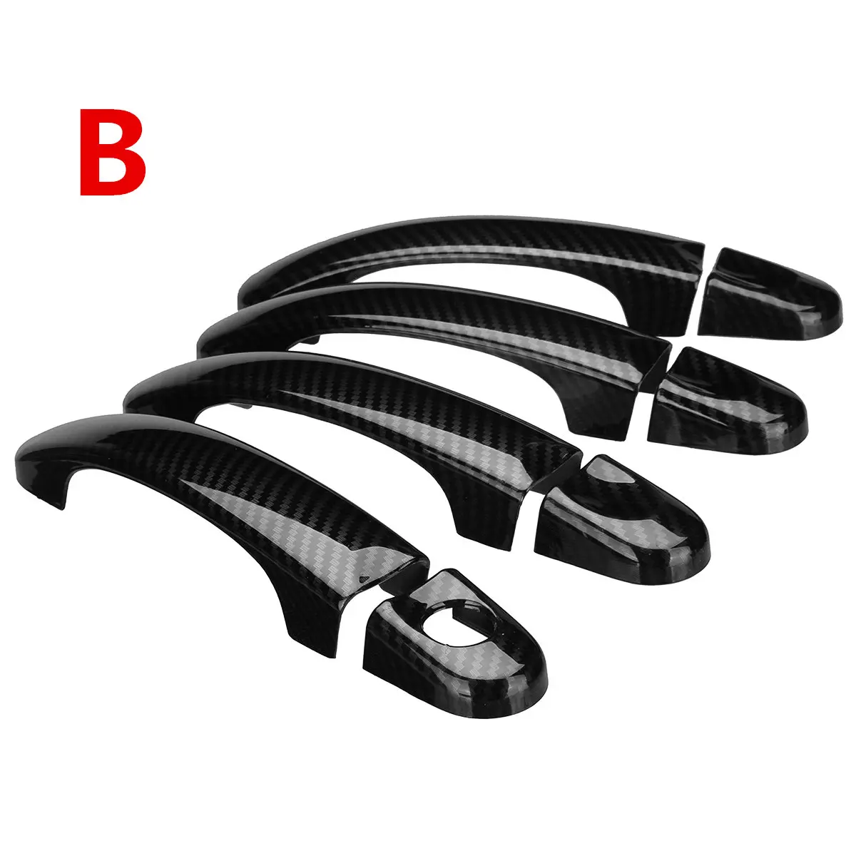 1 Set Car Door Handle Covers Trim For VW Transporter T5 T6 2003-2009 Exterior Handles ABS Gloss Black/Carbon Black | Автомобили и