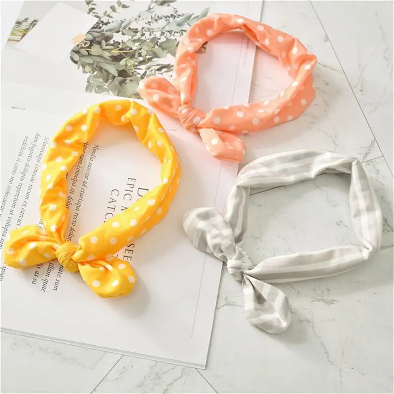 Three-in-one assembly / autumn and winter baby hair band female bow cotton headband newborn head jewelry | Детская одежда и обувь