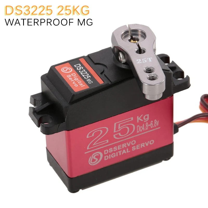 

DSSERVO DS3225 Servo 25KG Metal Gear Digital Servo High Torque Waterproof Digital Servo For 1:8/1:10/1:12 RC Cars Spare Parts