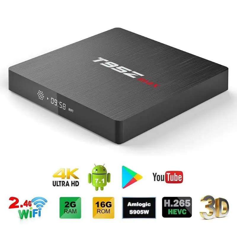 T95Z MAX Andorid 7 1 ТВ Box Amlogic S912 Octa Core 2 4 г/5G wi fi Декодер каналов кабельного телевидения