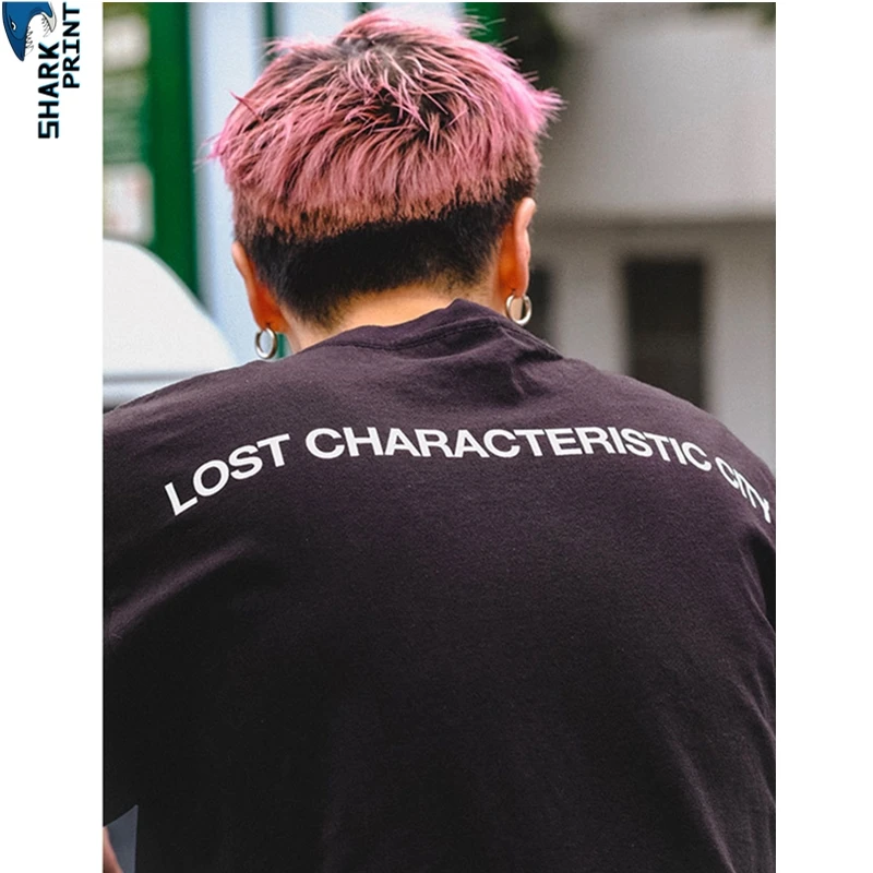 SharkPrint 2019 Summer Mens 100% Cotton 2 Pcs Fashion Profile Photo Print T Shirt Street Tees Big LOGO Casual Short Sleeve Tops | Мужская