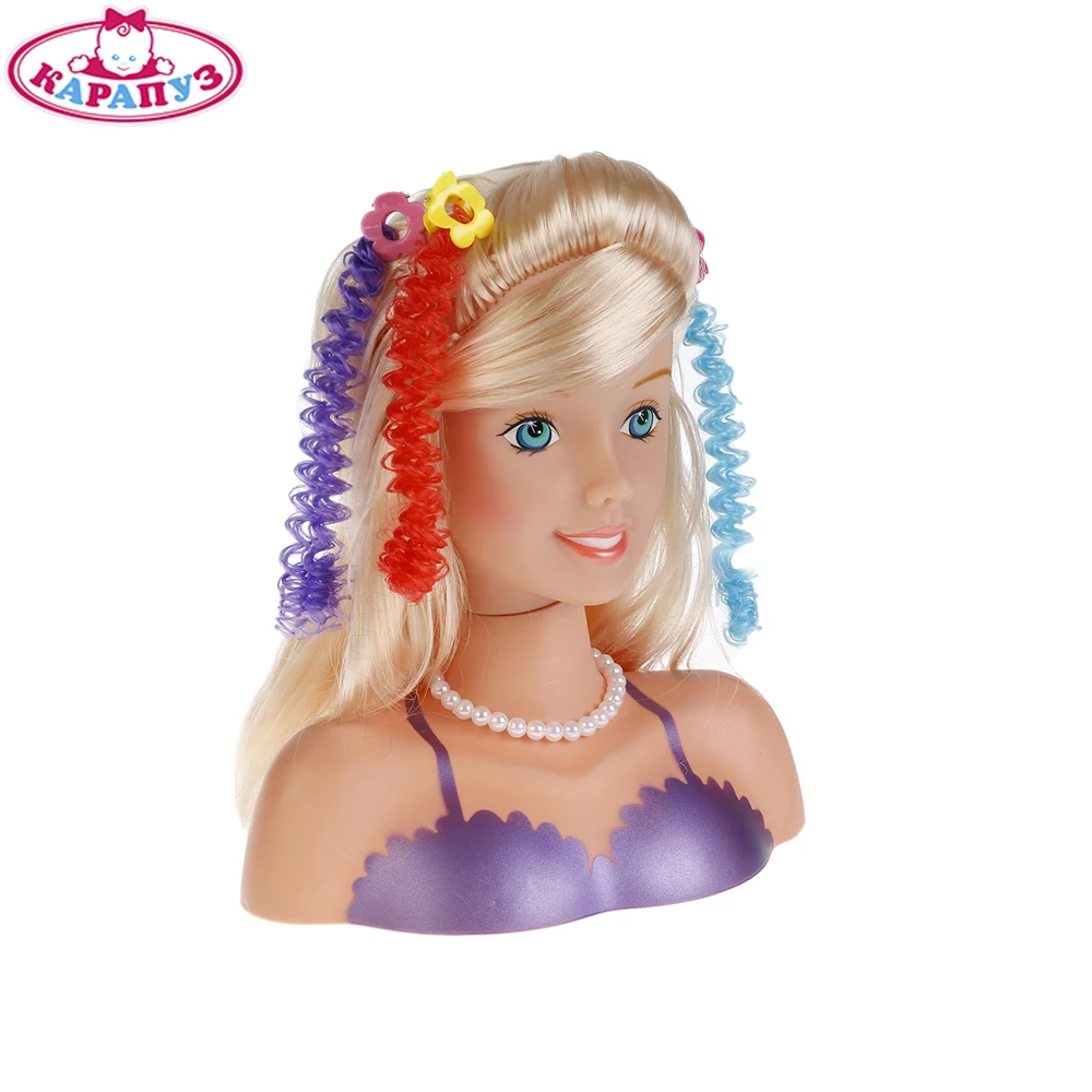 Кукла-манекен КАРАПУЗ для создания причесок с аксессуарами волос доставка от 2-х