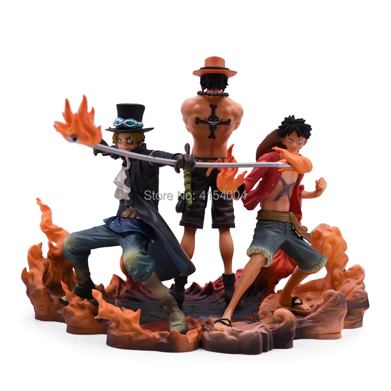 3 шт./компл. Аниме One Piece DXF Brothers Luffy Sabo Ace ПВХ фигурка Коллекционная модель