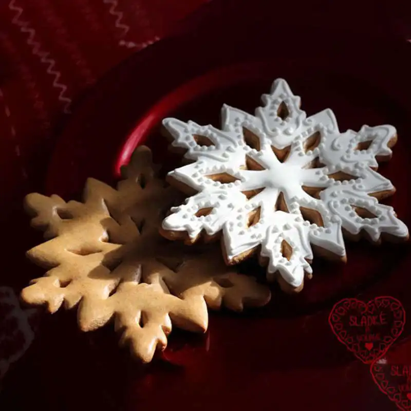 Большой в форме снежинки для печенья резак формы 3D Rvs Кондитерские печенье фондан